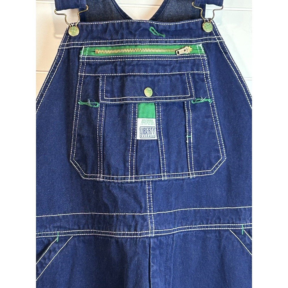 Liberty Denim Bib Overalls Men's 42x30 Blue With‎ Pockets 100% Cotton EUC